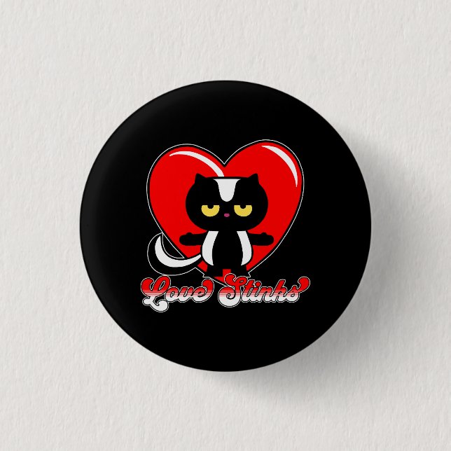Retro Love Stinks Button (Front)