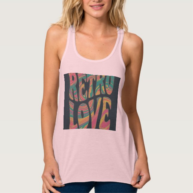Retro love  tank top (Front)