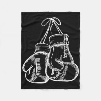 Retro Love White Boxing Gloves Gifts Boxer Gift  Fleece Blanket