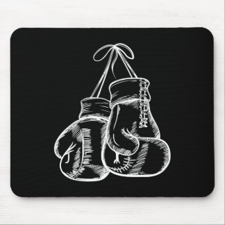 Retro Love White Boxing Gloves Gifts Boxer Gift Mouse Pad