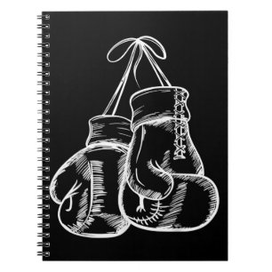 Retro Love White Boxing Gloves Gifts Boxer Gift  Notebook