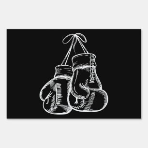 Retro Love White Boxing Gloves Gifts Boxer Gift Sign