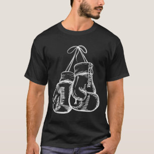 Retro Love White Boxing Gloves Gifts Boxer Gift T-Shirt