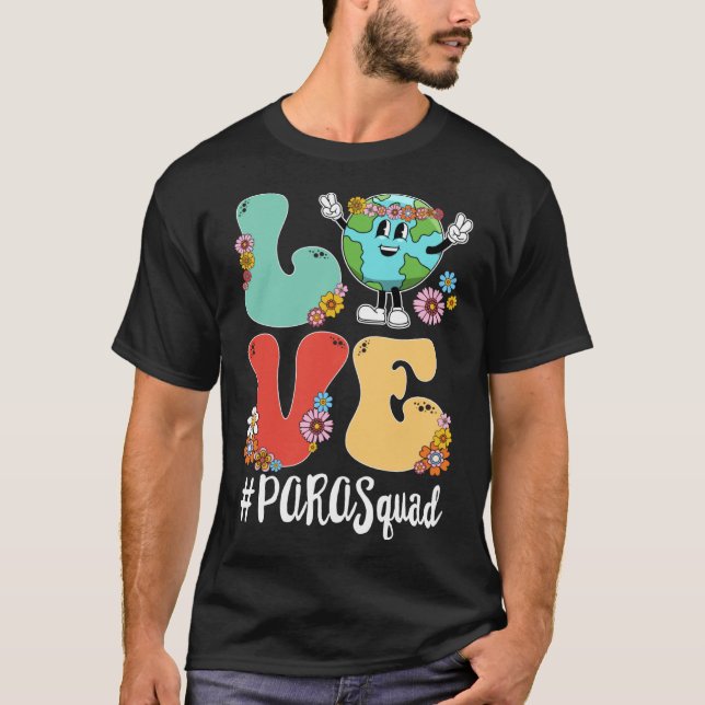 Retro Love World Earth Day 2023 PARA Squad T-Shirt (Front)