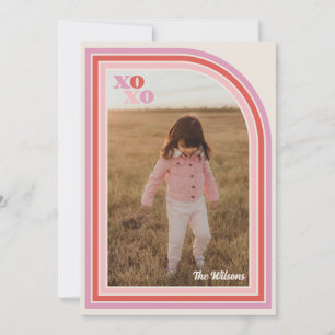 Retro Love XOXO Valentine's Day Photo Card