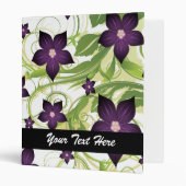 retro lovely purple flowers floral binder (Front/Inside)