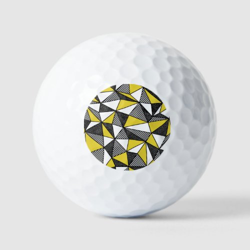 Retro Low Poly Geometric Pattern Golf Balls