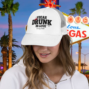 Retro Lucky In Love Vegas Bachelorette   Trucker Hat