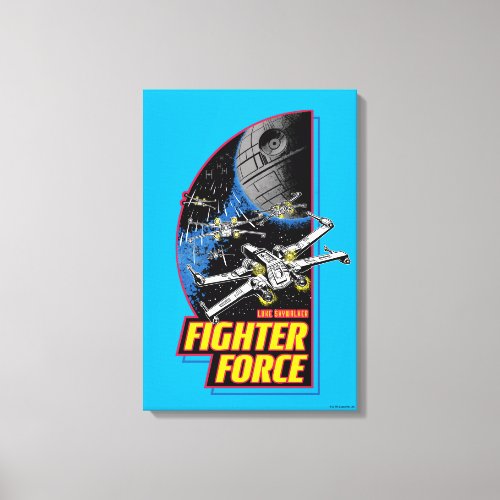 Retro Luke Skywalker Fighter Force X_Wing Badge Canvas Print