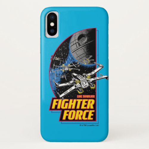 Retro Luke Skywalker Fighter Force X_Wing Badge iPhone X Case