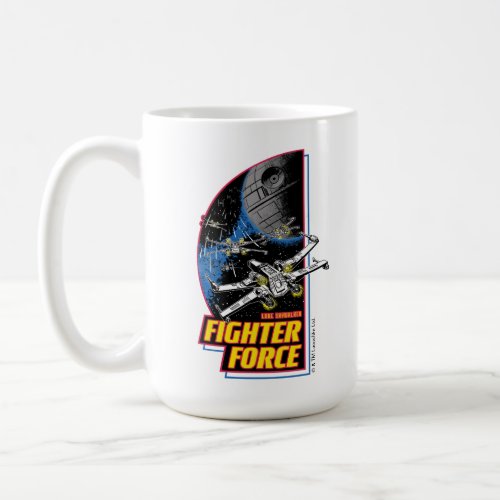 Retro Luke Skywalker Fighter Force X_Wing Badge Coffee Mug