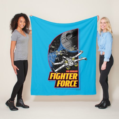 Retro Luke Skywalker Fighter Force X_Wing Badge Fleece Blanket