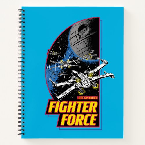 Retro Luke Skywalker Fighter Force X_Wing Badge Notebook