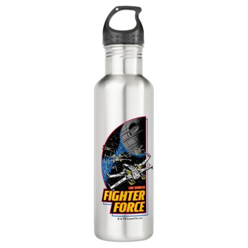 Retro Luke Skywalker Fighter Force X_Wing Badge Stainless Steel Water Bottle