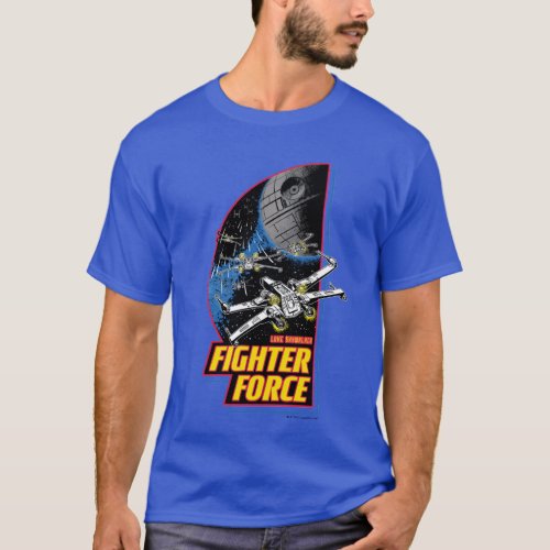 Retro Luke Skywalker Fighter Force X_Wing Badge T_Shirt