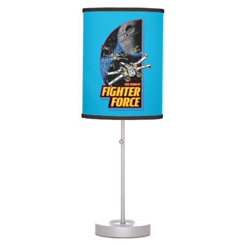 Retro Luke Skywalker Fighter Force X_Wing Badge Table Lamp