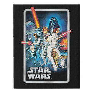 Retro Luke Skywalker, Leia, & Han Solo Theatrical Faux Canvas Print