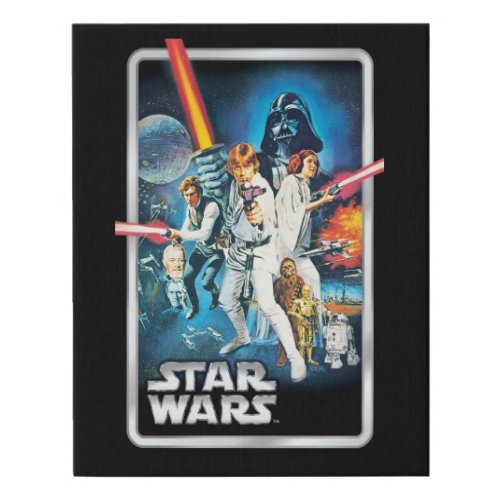 Retro Luke Skywalker, Leia, & Han Solo Theatrical Faux Canvas Print