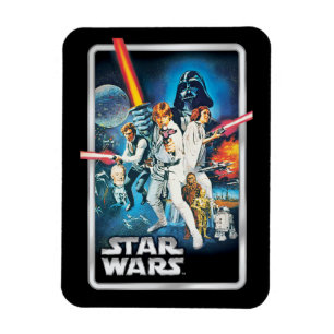Retro Luke Skywalker, Leia, & Han Solo Theatrical Magnet