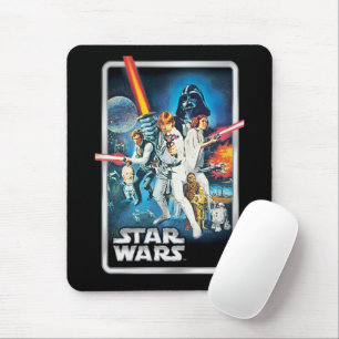 Retro Luke Skywalker, Leia, & Han Solo Theatrical Mouse Pad