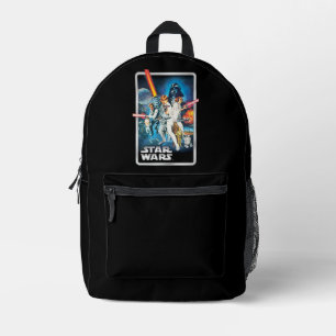 Retro Luke Skywalker, Leia, & Han Solo Theatrical Printed Backpack