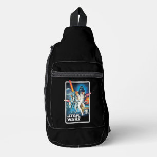 Retro Luke Skywalker, Leia, & Han Solo Theatrical Sling Bag