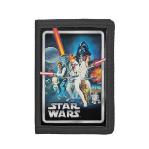Retro Luke Skywalker, Leia, & Han Solo Theatrical Trifold Wallet
