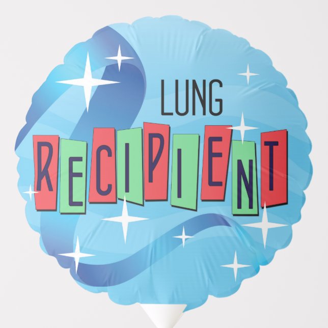 Retro Lung Recipient w/ Donate Life 2 sided Balloon (Front)