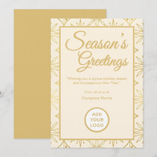 Retro Luxe Holiday Business Greeting Card