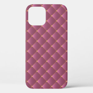 Retro Luxury: Pink Gold Chain Pattern iPhone 12 Case