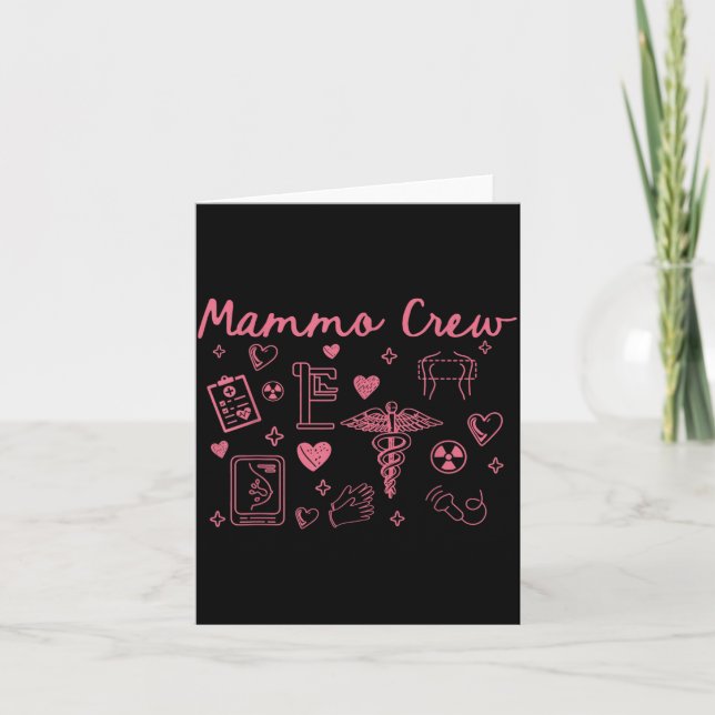 Retro M Crew Radiology Valentines M Technologist Card (Front)