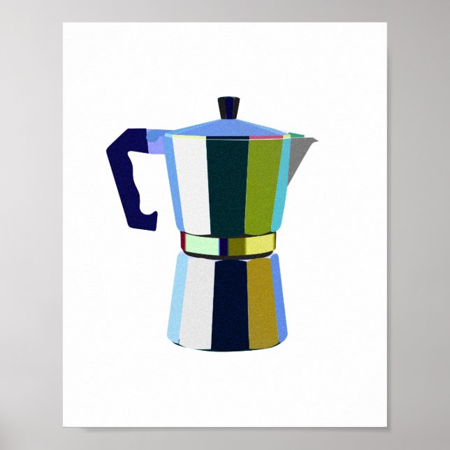 Retro macchinetta Italian espresso coffee art Poster (Front)
