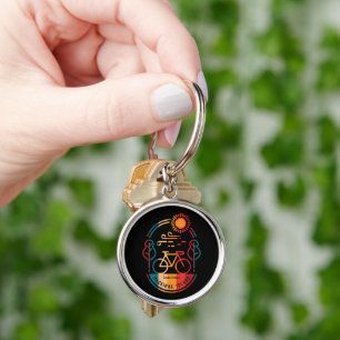 Retro Mackinac Island Bike Trail Keychain