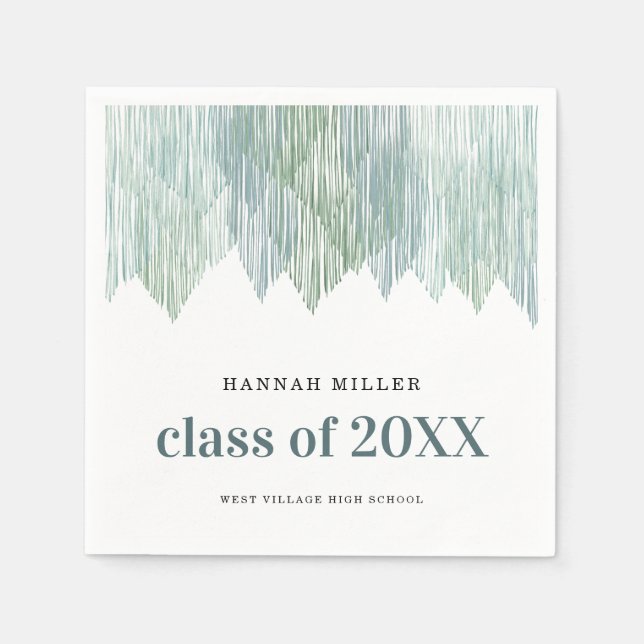 Retro Macrame Fringe | Graduation  Napkins (Front)