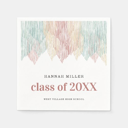 Retro Macrame Fringe  Graduation  Napkins