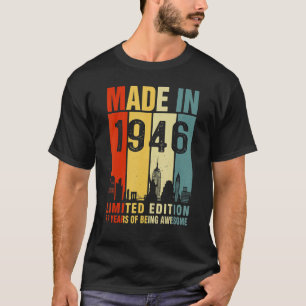 Retro Made In 1946 77 Years Of Being Awesome T-Shirt