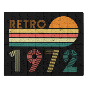 Retro Made In 1972 Birthday 50 Years Old Jigsaw Puzzle