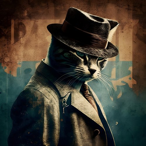 Retro Mafia Cool Cat Jigsaw Puzzle