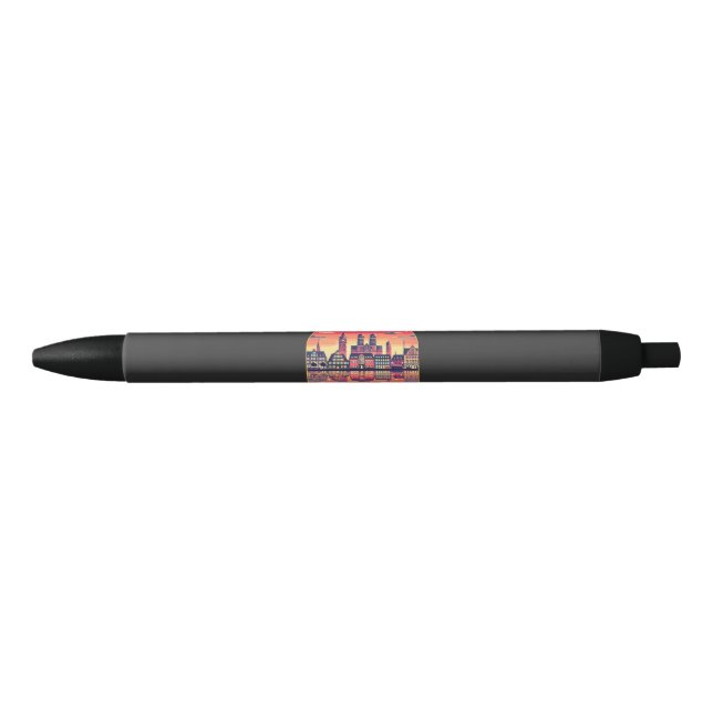 Retro Magdeburg Skyline  Pen (Front)