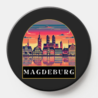 Retro Magdeburg Skyline PopSocket