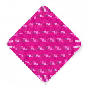 Retro Magenta Pink and White Polka Dot Bandana - C