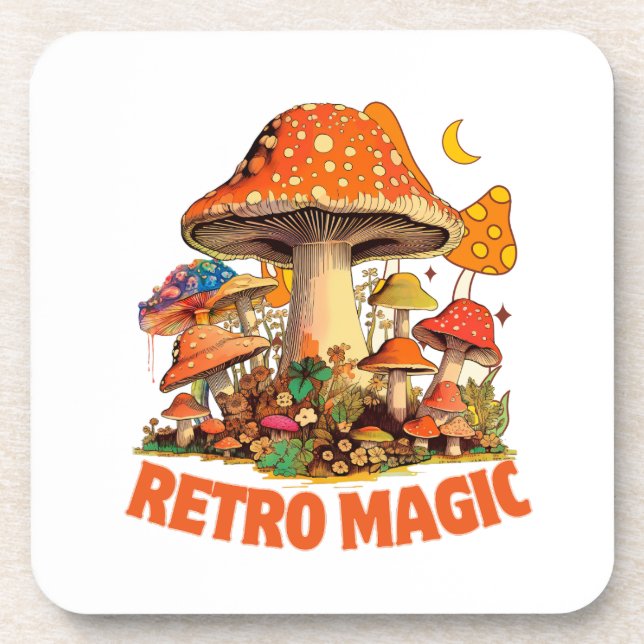 Retro Magic Beverage Coaster (Front)