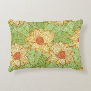 Retro Magnolia Pattern Decorative Pillow