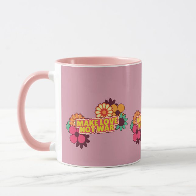 Retro Make Love Not War Mug (Left)