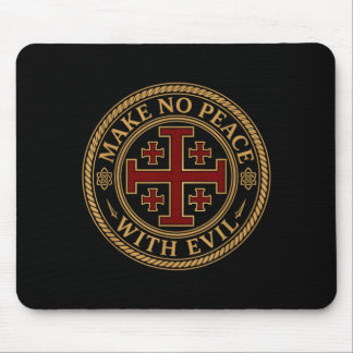 Retro Make Peace With Evil Knight Templar Jerum Mouse Pad
