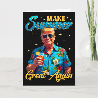 Retro Make Summer Great Again Donald Trump Summer  Card
