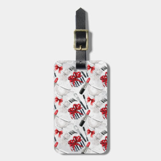 Retro Make Up Girly Trendy Colorful Luggage Tag