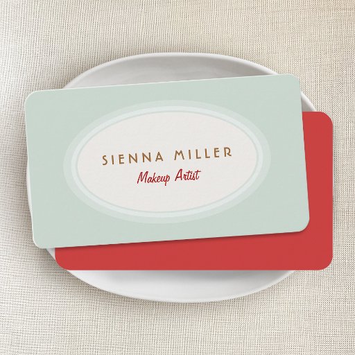 Customizable Simple Makeup Artist Light Turquoise Blue Business Cards