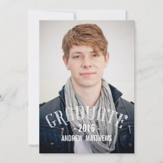 Retro Male 2016 Graduation Party Invitation