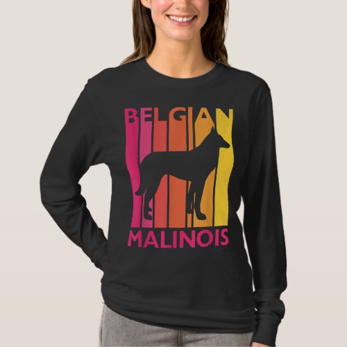 Retro Malinois Gift for Dog Lover Vintage Belgian  T_Shirt